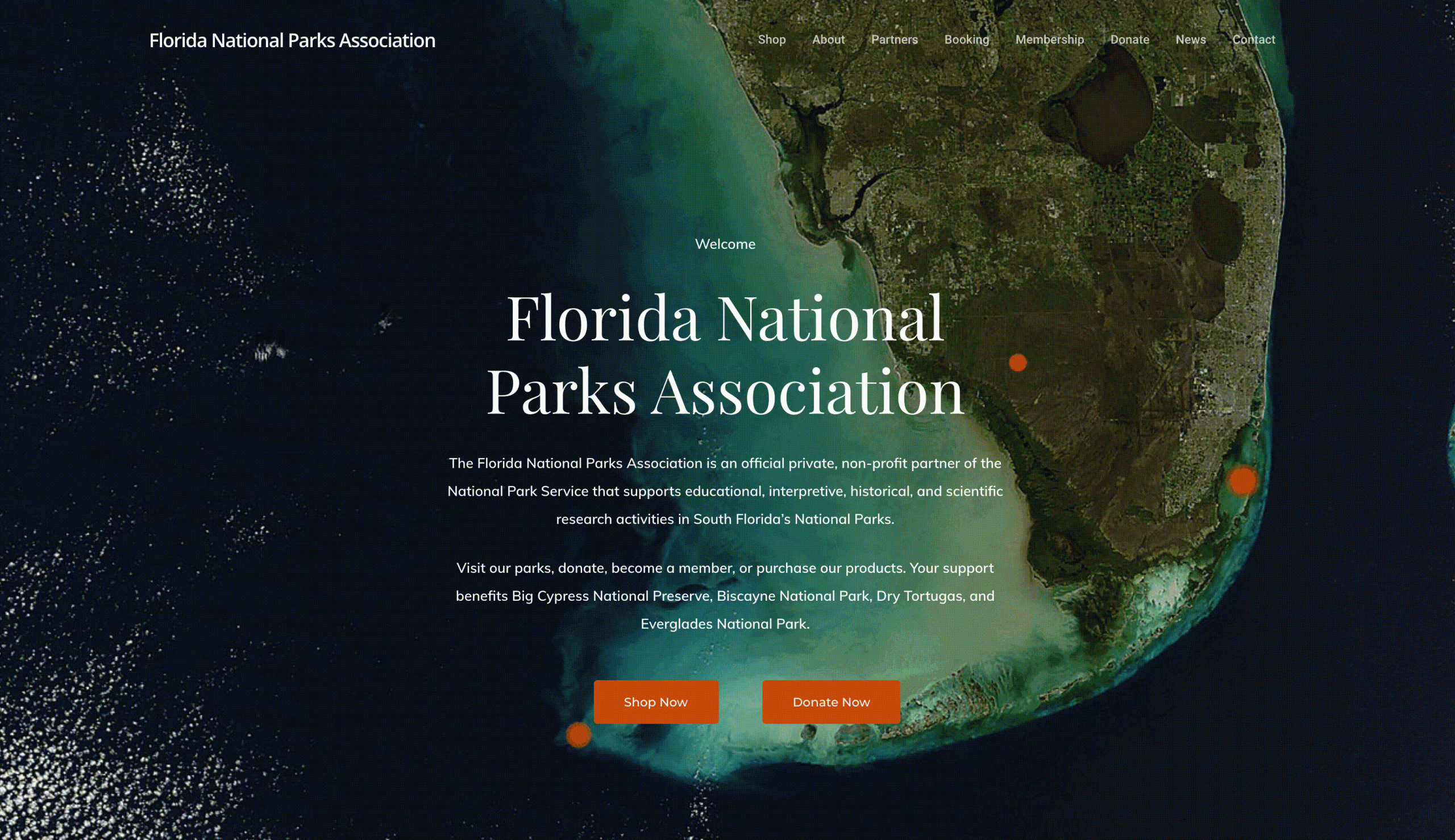 Website for the Florida National Parks Association