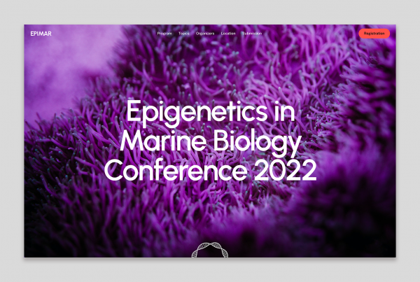 Web design services for Epigenetics in Marine Biology Conference 2022 (EPIMAR)
