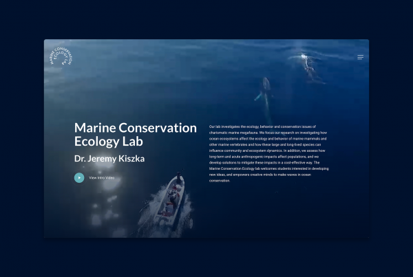Responsive web design for the Marine Conservation Ecology Lab